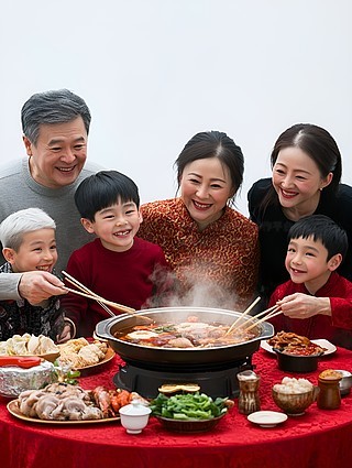 三代人围炉